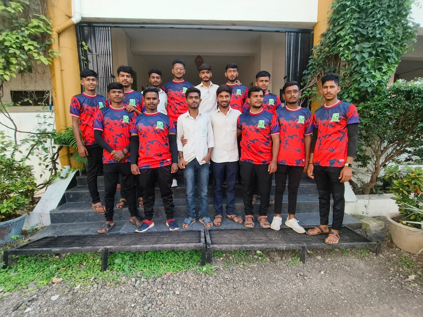 College sports team group photo